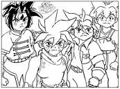 coloriage beyblade 2001 team